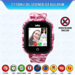 WikyWatch4S 5 pembe kamuflaj