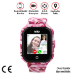 Wiky Watch 4S Pembe Kamuflaj Sim Kartlı Akıllı Çocuk Saati 1 WikyWatch4S 1 pembe kamuflaj ce